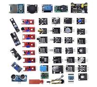 Qaonsciug Module complet d'expérimentation électronique 45 capteurs pour codage, comprend des sonneries, des relais, de la température, de l'humidité avec étui de rangement, des capteurs de