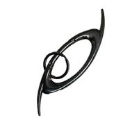 Qaonsciug Mousqueton à la mode en forme d'étoile porte-clés robuste en métal noir avec ouverture à pression pour sacs unisexe pour sacs