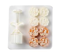 Qaonsciug Outil de fabrication de gâteaux 4 tampons lapins volants moules presse à main accessoires de cuisine moules à gâteau volants et moules à gâteaux