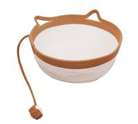 Qaonsciug Panier tissé pour animal domestique Motif chaton
