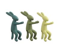 Qaonsciug Piquet de jardin en forme de lapins avec support réglable - Fixateur de plantes en plastique sûr pour enfants, jardinage et décoration d'intérieur - Stabilisateurs de plantes coupe-vent