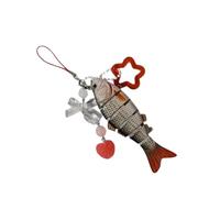 Qaonsciug Porte-clés en forme de poisson et d'étoile fait à la main pour un usage quotidien