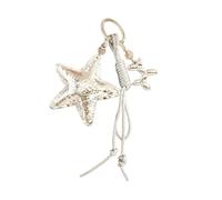 Qaonsciug Porte-clés moderne en forme d'étoile avec motifs de perles et support sûr pour un usage quotidien et cadeaux tendance en corde tissée