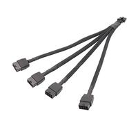 Qaonsciug Pour GPU RTX4090 RTX4080 Series 18AWG 4 x 8 broches PCI E vers 16 broches (12+4) PCIE 5 0 12 VHPWR mâle convertisseur ligne droite