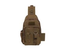 Qaonsciug Sac à bandoulière multifonctionnel pour la pêche, design multi-compartiments, sangle réglable, accessoires de pêche essentiels, sac à bandoulière de pêcheur à compartiments multiples, kaki