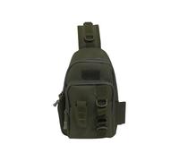 Qaonsciug Sac à bandoulière multifonctionnel pour la pêche, design multi-compartiments, sangle réglable, accessoires de pêche essentiels, sac à bandoulière de pêcheur à compartiments multiples, Vert