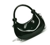 Qaonsciug Sac à bandoulière tendance 2025 brillant pour femme avec poignée supérieure nouée et sangle de chaîne amovible pour diverses occasions Sac de soirée spacieux essentiel, Vert, One Size