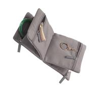 Qaonsciug Sac de rangement de bijoux pour femme avec supports de collier et de boucles d'oreilles pour voyage et voyage
