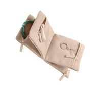 Qaonsciug Sac de rangement de bijoux pour femme avec supports de collier et de boucles d'oreilles pour voyage et voyage