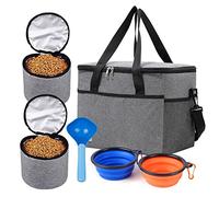 Qaonsciug Sac de voyage pour chien pour fournitures, y compris sac de voyage, gamelles, accessoires de rangement pour voyage, camping, plage, sac de voyage pour chien, grand sac de voyage approuvé par