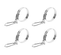 Qaonsciug Support de montage pour drapeau résistant au vent - Flexible - Pour extérieur - Coupe-vent - Outil d'installation rapide - 4 clips de mât de drapeau serrés à la main