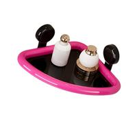 Qaonsciug Support mural de salle de bain avec trous de drainage, matériaux PET, ventouse, design économiseur d'espace, support de salle de bain adhésif