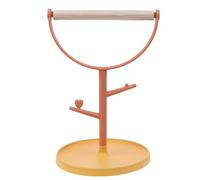 Qaonsciug Support pour perroquets - Barre d'entraînement portable pour perroquets - Avec bac à déjections canines en plastique - Pour petits et moyens perroquets