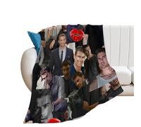 QapLWczK Sunshine Theo James Couverture polaire en flanelle ultra douce pour chambre à coucher, salon, canapé - Couverture chaude pour toutes saisons - 127 x 101,6 cm