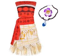 QAQ-COSPLAY Costume de princesse d'île tropicale pour femme - Robe d'aventure hawaïenne avec collier pour Halloween - Cosplay - Costume adulte