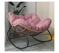 QAQCDAHJI Fauteuil Papasan d'intérieur, Chaise Longue surdimensionnée en Osier, Fauteuil œuf de détente for Patio, Balcon, Jardin ou Salon (Beige)(Pink)