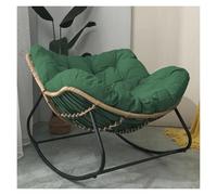 QAQCDAHJI Fauteuil Papasan d'intérieur, Chaise Longue surdimensionnée en Osier, Fauteuil œuf de détente for Patio, Balcon, Jardin ou Salon (Beige)(Green)