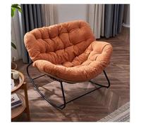 QAQCDAHJI Fauteuil Papasan d'intérieur, Chaise Longue surdimensionnée en Osier, Fauteuil œuf de détente for Patio, Balcon, Jardin ou Salon (Beige)(Orange)