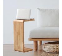 QAQCDAHJI Table d'appoint en Bois Massif for canapé, Mini Table d'appoint en Forme de C, idéale for Le Salon, la Chambre, Un Ordinateur Portable ou comme Table de Chevet (1, Petite Table en Bois)
