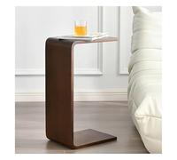 QAQCDAHJI Table d'appoint en C, Table d'appoint en Bois Massif, idéale for Un canapé, Une Table de Chevet ou Un Petit Snack (Hauteur : 69,2 cm)(H 24.4″ - Brown,1)