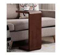 QAQCDAHJI Table d'appoint en C, Table d'appoint en Bois Massif, idéale for Un canapé, Une Table de Chevet ou Un Petit Snack (Hauteur : 69,2 cm)(H 27.2″ - Brown,1)
