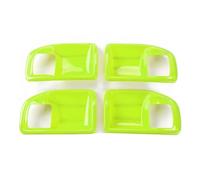QAQMHVCVB Autocollants De Garniture De Couverture Bol De Décoration De Poignée De Porte Intérieure De Voiture 4 Portes Pour Jeep Pour Wrangler JK 2011 - 2017 (Light Green)