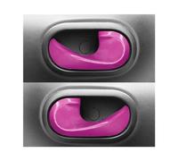 QAQMHVCVB Autocollants Décoratifs Pour Poignée De Porte Intérieure De Voiture Bol De Porte Intérieure Pour Mercedes Pour Smart 453 Pour Fortwo Pour Forfour (Rose Red)