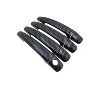 QAQMHVCVB Ensemble De Caches De Poignées De Porte En Fibre De Carbone ABS Chromés Pour Citroën DS4 2010-2018(Handle 4 Door B)