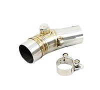 QAQMHVCVB OMDHATU pour Kawasaki ER6N 2012 2013-2016 Tuyau D'échappement De Moto Silencieux Raccordement Tuyau De Liaison Intermédiaire 51mm Silencieux pour Moto(Argent)