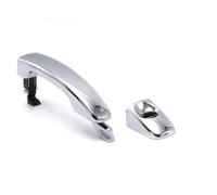 QAQMHVCVB Poignée De Porte Extérieure Chromée Noire Avec Capuchon Pour Ford Pour Ranger Pour Everest T6 T7 2012-2020(Chrome,Front Left with Hole)