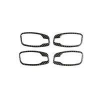 QAQMHVCVB Pour Série 5 E60 E61 2004-2010 Couvercle Poignée Porte Voiture Cadre Traction Couverture Protection Autocollants Garniture Accessoires 4 Pièces (Black)