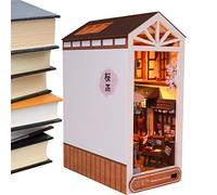QARIDO Coin Livre | Après la Pluie Eternal Book Store Book Nook - Dollhouse Booknook, étagère Insert Decor Alley, Serre-Livres modèle Build-Creativity Kit avec lumière LED