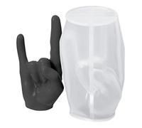 QARIDO Moule à bougie gestuelle | Moule translucide en forme de main | Moule à savon semi-transparent compatible avec résine pour anniversaire, Halloween, Noël, fête des mères, Saint-Valentin