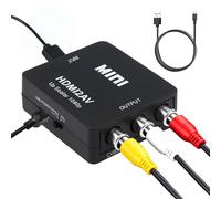 QarulG Convertisseur HDMI vers RCA, 1080P Mini HDMI vers AV CVBS Vidéo Audio Adaptateur pour Caméra Xbox 360 PS1 PS2 PS3 PS4 WII N64 Gamecube Snes NES PSP Lecteur DVD VHS VCR Blue-Ray Laptop
