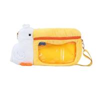 Qashflo Trousse de maquillage en peluche de dessin animé - Trousse de maquillage multi-usage douce et pelucheuse pour femme, grande trousse de toilette de voyage, jolie trousse à crayons, idée cadeau