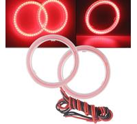Qasim 1 paire LED Angel Eyes 110MM 81SMD avec Couverture Plastique Halo Ring Yeux d'Ange pour Feux Diurnes DRL Phare de Voiture de Moto DC12V