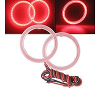 Qasim 1 paire LED Angel Eyes 80MM 63SMD avec Couverture Plastique Halo Ring Yeux d'Ange pour Feux Diurnes DRL Phare de Voiture de Moto DC12V
