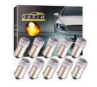 Qasim 10Pcs T11 T4W BA9S 53 1895 3030 1W 1SMD LED RV Car Tail Side Mark Indicateur Indicateur Intérieur Inverse Corner Light LED Ampoule 12V DC Ambre