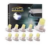 Qasim 10x T4.2 Ampoules LED COB 1SMD Blanc pour Tableau de Bord de Voiture Compteur de Vitesse Jauge d'Instrument DC 12V