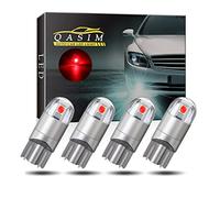 Qasim 4 pièces rouge T10 501 ampoule LED 2-SMD 3030 W5W 194168 Wedge T10 ampoules intérieures de voiture lumière de coffre feux de position ampoule de plaque d'immatriculation 12V