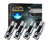Qasim 4x T10 LED Ampoules W5W Canbus Sans Erreur Wedge 501 168 194 Glace Bleue 18-SMD pour Voiture Lumière de Dôme Intérieur Liseuse Feu arrière DC9-28V Hétéropolarité cconstante