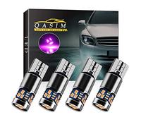 Qasim 4X T10 LED Ampoules W5W Canbus sans Erreur Wedge 501 168 194 Rose 18-SMD pour Voiture Lumière de Dôme Intérieur Liseuse Feu arrière DC9-28V Hétéropolarité cconstante