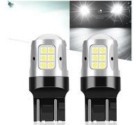 Qasim 7443 W21/5W Ampoule LED T20 580 ampoule de frein de voiture blanche super lumineuse drl feux de jour feux arrière 10-30V 6.5W, lot de 2