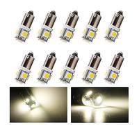 Qasim Blanc Chaud 24V BA9S T4W LED Ampoules 60LM Coffre De Voiture Intérieur Dôme Carte RV Plaque D'immatriculation Lumières (Lot de 10)