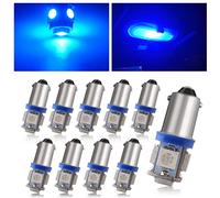 Qasim Bleu 24V BA9S T4W LED 60LM Intérieur De Voiture Dome Map RV Plaque D'immatriculation Lumières (Paquet de 10)