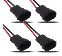 Qasim H11 H8 Prises Connecteur de Faisceau de câbles mâle pour Remplacement de phares antibrouillard (Pack of 4)