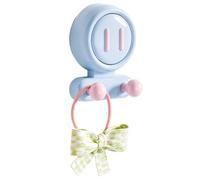 Qasuao Crochets-ventouse salle de bain Porte-serviette de rangement robuste | Crochets-ventouse verre décoration murale Pour bandeau chouchous éponge fleur de douche salon chambre cuisine Bleu