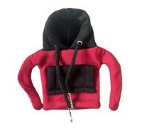 Qasuao Pull à capuche pour pommeau de levier de vitesse de voiture | Amusant pour boîte de vitesses manuelle, bâton de voiture, sweat à capuche, camion, SUV, intérieur corps rouge, chapeau noir