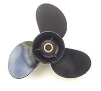 QASULER 10,5x12 15hp-35hp, for hélices Johnson, en Aluminium cannelée à 14 Dents, 3 pales, for Marines Hélice de Bateau