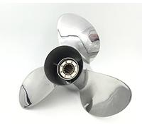 QASULER 11 1/2x14 35HP-65HP, for Suzuki, hélice Hors-Bord en Acier Inoxydable, Accessoires de Bateau Marin, hélices Marines Hélice de Moteur de Bateau